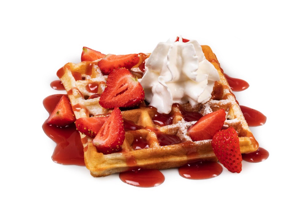 belgian-waffles-with-strawberry